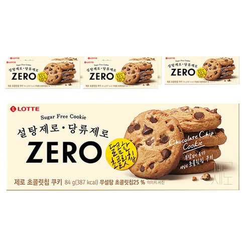 제로 초콜릿칩 쿠키, 84g, 6개