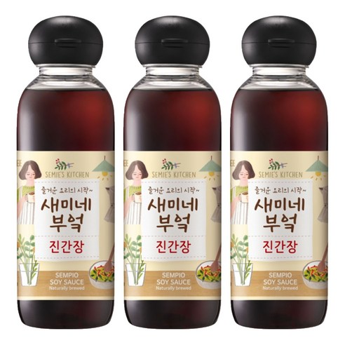샘표 새미네부엌 진간장, 450ml, 3개