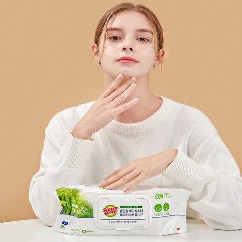 편리하고 강력한 청소력으로 다양한 표면을 손쉽게 깨끗이 하는 3M 올인원 베이킹소다 물걸레청소포 플러스 대형
