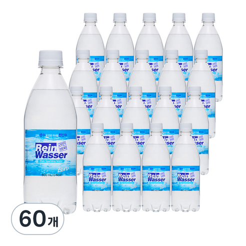 라인바싸 플레인 탄산수, 500ml, 60개 500ml × 60개, 500ml × 60개 섬네일