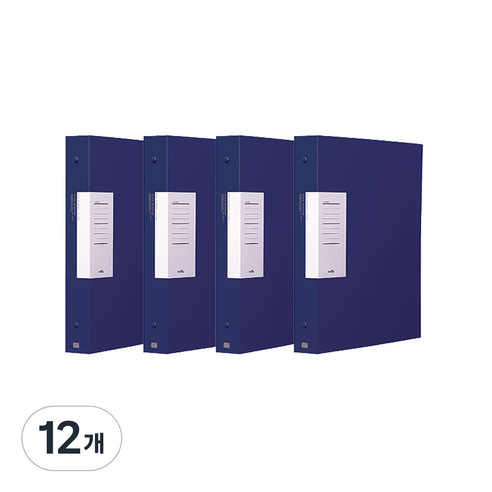 글로시 D링 바인더 A4 3공, 남색, 12개