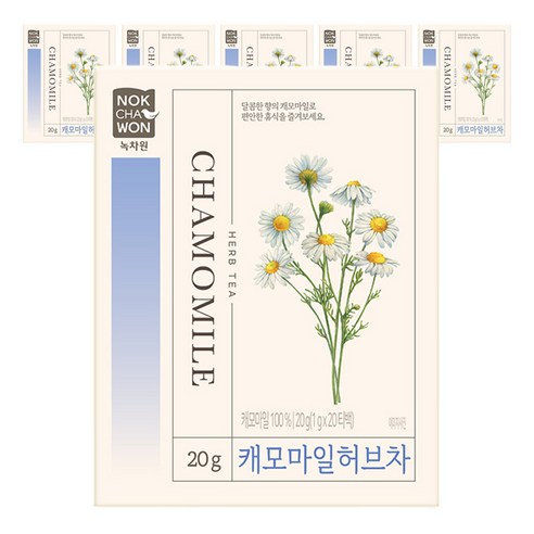 녹차원 캐모마일 허브차 20p, 1g, 20개입, 6개