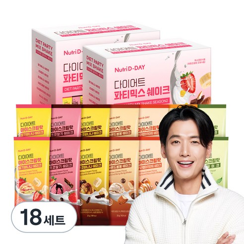 뉴트리디데이 다이어트 파티믹스 쉐이크 7종 세트, 350g, 18세트