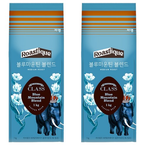 쟈뎅 클래스 블루마운틴 블렌드 원두커피, 분쇄, 1kg, 2개