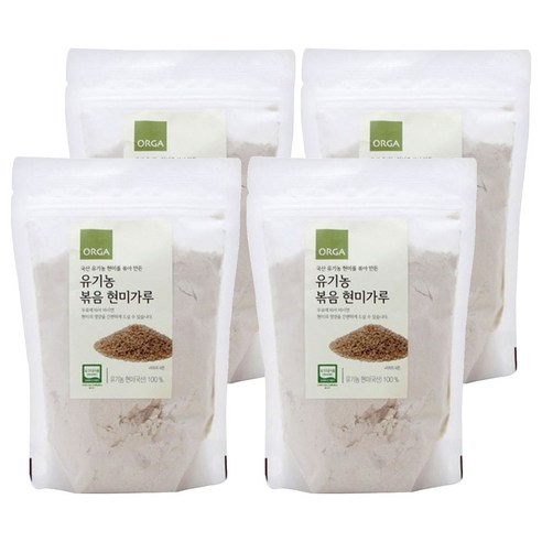 올가홀푸드 유기농 볶음 현미가루, 250g, 4개