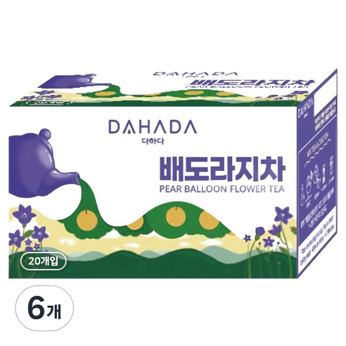 다하다 배도라지차, 1.2g, 20개입, 6개