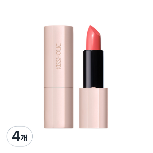 더샘 키스홀릭 립스틱 인텐스 3.7g, CR04 베이비 코랄, 4개