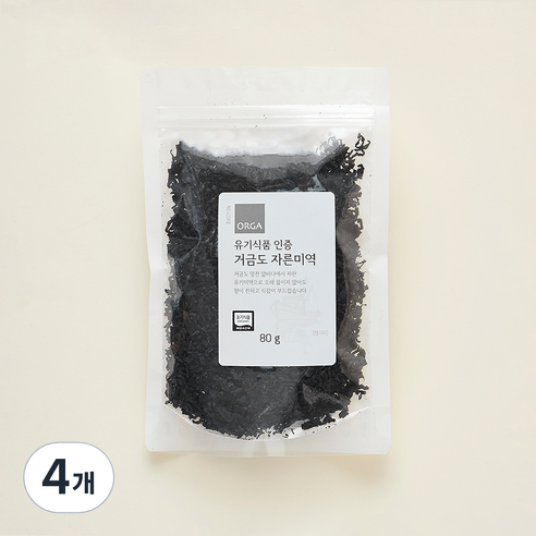 올가홀푸드 유기식품 인증 거금도 자른미역, 4개, 80g