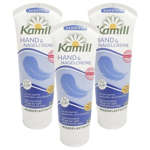 카밀 핸드&네일 크림 센시티브, 100ml, 3개