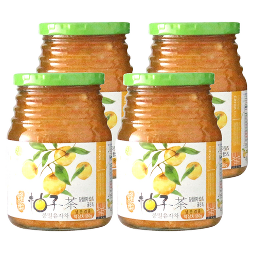 다미즐 봉밀 유자차, 580g, 1개입, 4개