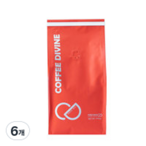 커피디바인 베트남로부스타 원두커피, 홀빈(분쇄안함), 500g, 6개