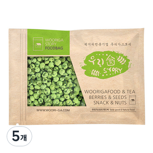 우리가스토리 리얼 와사비 그린피스, 1kg, 5개