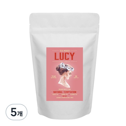 LUCY 루이보스 애플레몬 티백, 1g, 50개입, 5개
