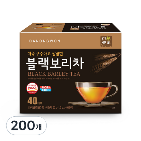 다농원 블랙보리차, 1.3g