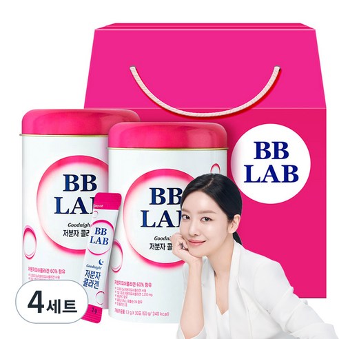 비비랩 저분자 콜라겐 선물세트, 60회분, 120g, 4세트