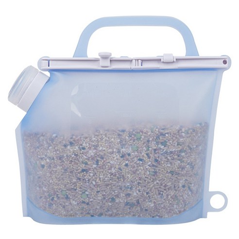 인블룸 실리콘 잡곡통 앤 육수저장팩 1.5L, 블루, 1개