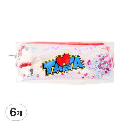라인프렌즈 BT21 스팽글스틱파우치, 타타, 6개