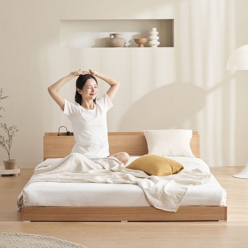 히쿠 저상형 침대 프레임 + 매트리스 세트, 감각적이고 실용적인 선택 저상형침대