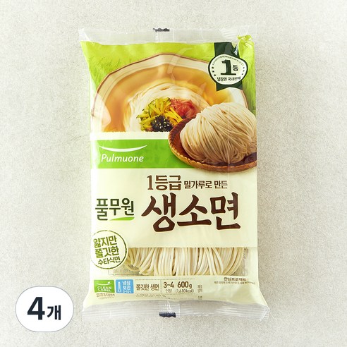 냉장_풀무원 생소면 4인분, 600g, 4개