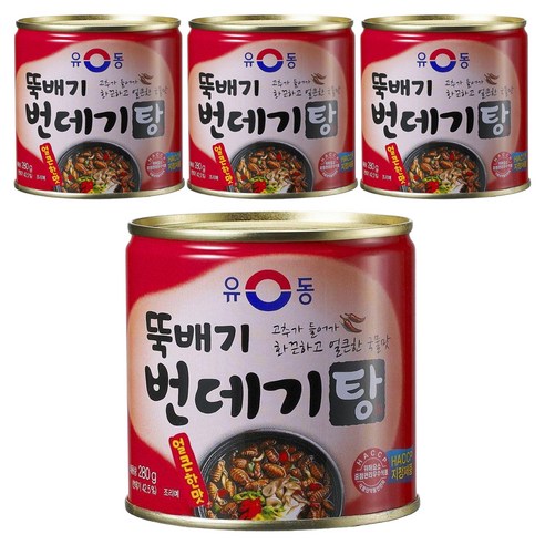 유동 뚝배기 번데기탕 얼큰한 맛, 280g, 4개