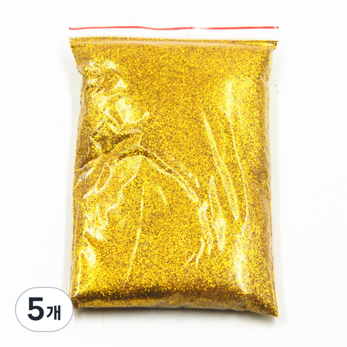 진주 슬라임 네일 공예 대용량 반짝이 펄 파우더 100g, 골드, 5개