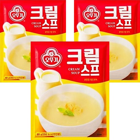 오뚜기 크림스프, 80g, 3개