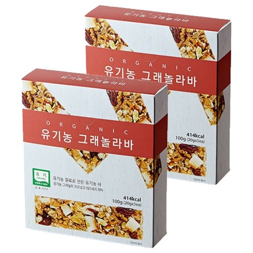 유가원 유기농 그레놀라바, 20g, 10개