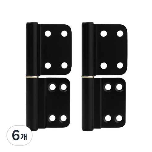 베라망 알루미늄 합금 경첩 좌형 블랙, 6개