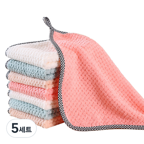 올웨일리 다용도 극세사 주방 타월 행주 4종 x 2p 세트 TSP1547, 5세트