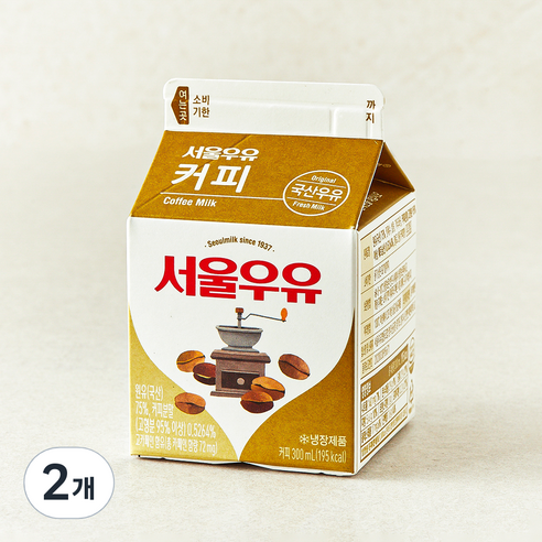 서울우유 커피 우유, 300ml, 2개