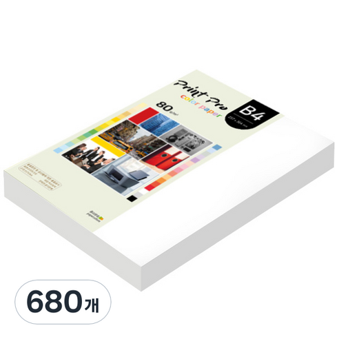 종이문화 프린트 프로 칼라복사지 No.30 스노우화이트 80g, B4, 680개