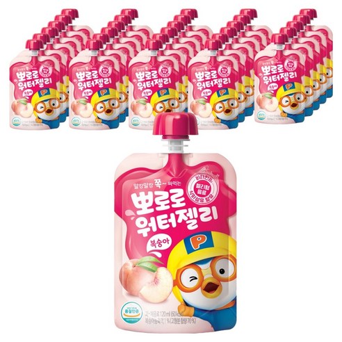 팔도 뽀로로 워터젤리 복숭아, 120ml, 60개