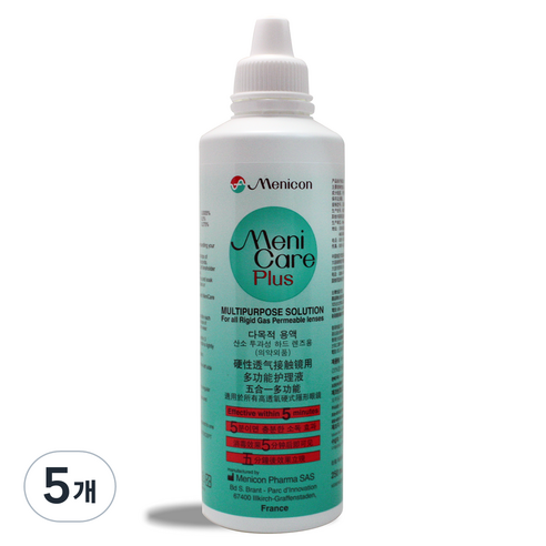 메니콘 메니케어 플러스 하드렌즈 드림렌즈 다목적액, 5개, 250ml