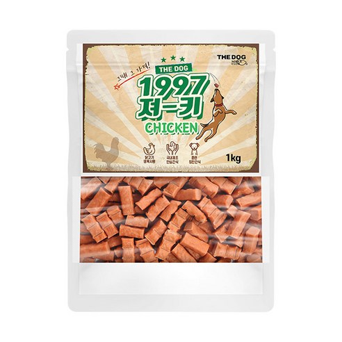 더독 1997 져키 강아지 간식, 비프맛, 1kg, 1개