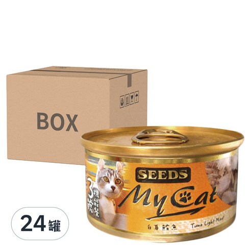 SEEDS 惜時 貓副食罐頭 MyCat我的貓 白身鮪魚+吻仔魚