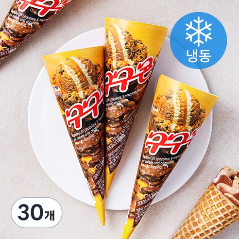 롯데웰푸드 구구 콘 아이스크림 (냉동), 160ml, 5개입, 6개