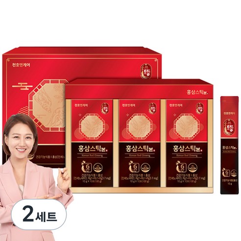 천호엔케어 홍삼스틱본 10g 30p 선물세트 + 쇼핑백, 300g, 2세트