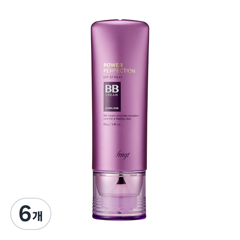 더페이스샵 fmgt 파워 퍼펙션 비비크림 SPF37 PA++, V201 애프리콧 베이지, 40g, 6개