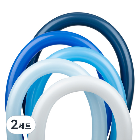 셈퍼텍스 요술풍선 5종 x 8p 세트 260s, 화이트, 파스텔메이트블루, 블루, 로얄블루, 네이비블루, 2세트