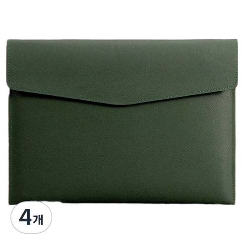 통근창고 A4서류 클립보드 파일 케이스 330 x 240 mm, 그린, 4개