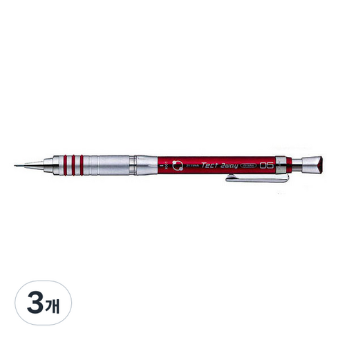 제브라 텍투웨이 샤프 0.5mm MA41, 레드, 3개
