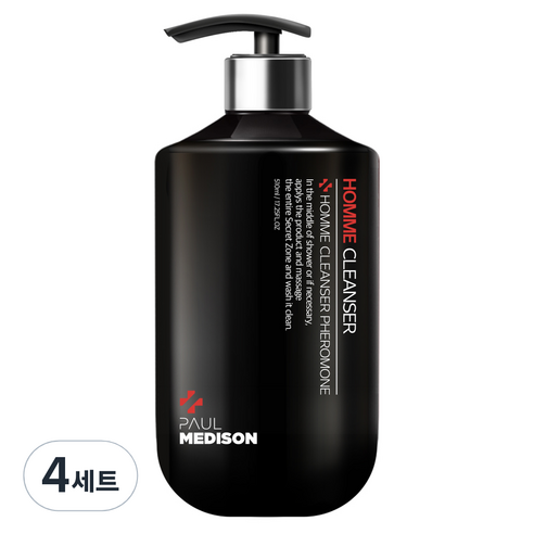 폴메디슨 옴므 쿨링 남성청결제 페로몬향 510ml, 4세트
