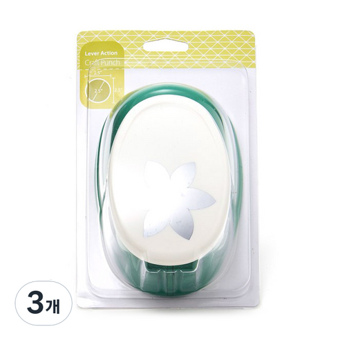 포코스 모양펀치 R-65 65mm, 3개, 297번 폰츠꽃잎