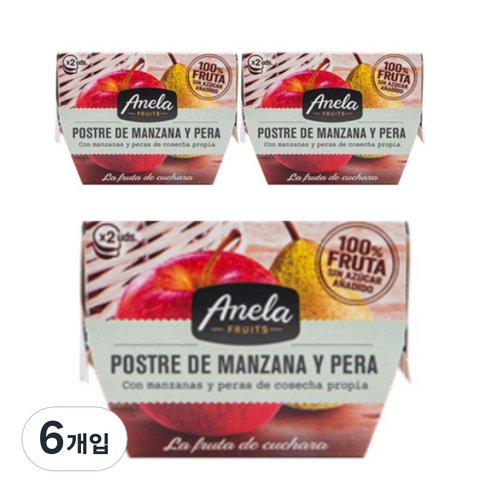 아넬라 첫시작 유아 디저트 2p, 사과배, 200g, 6개