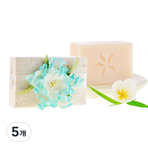퓨어피지 코코넛 핸드메이드 스파솝 화이트진저릴리 꽃향, 100g, 5개