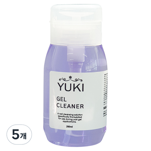유키 대용량 펌프형 젤클리너, 200ml, 5개