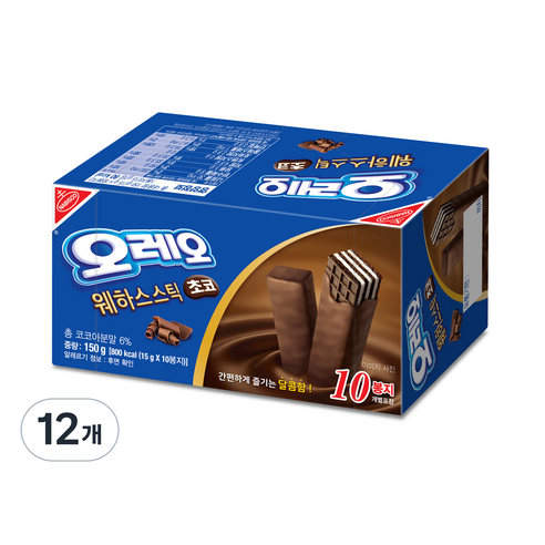 오레오 웨하스 스틱 초코, 150g, 12개