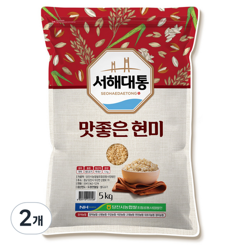 농협 맛좋은 현미, 5kg, 2개