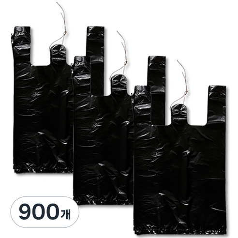 애니돌 손잡이 마트봉투 검정, 12L, 900개
