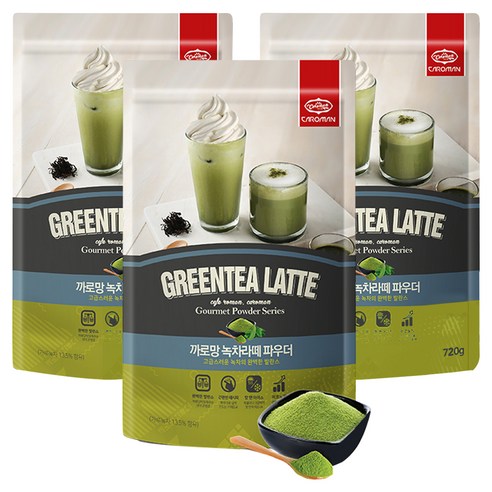 까로망 녹차라떼 파우더, 500g, 1개입, 3개